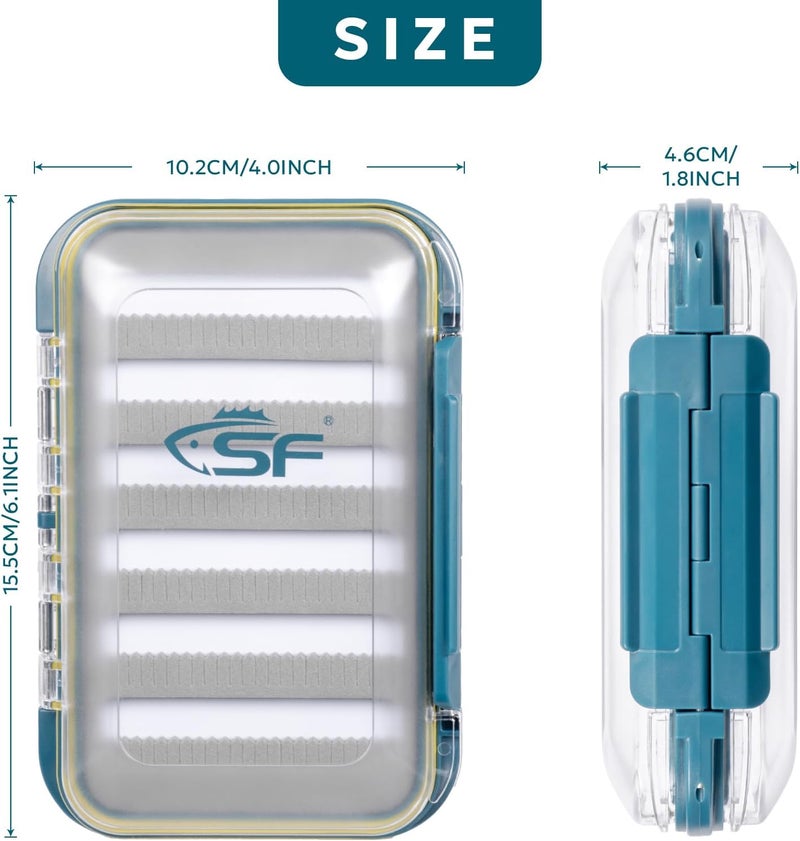 sf. Fly Fishing Silt Foam Waterproof Fly Box Double Side Clear Fishing Box - Image 2